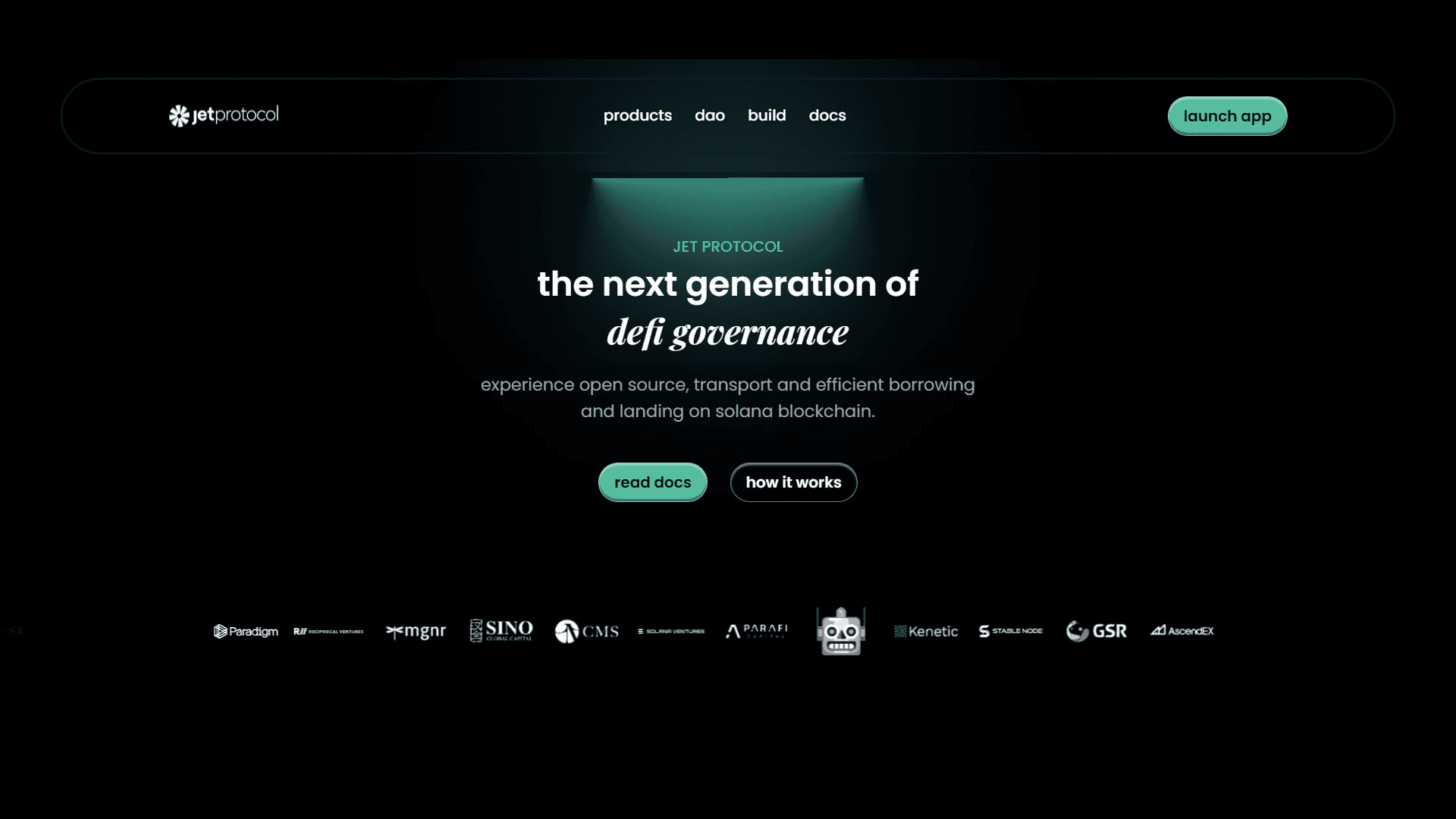 JetProtocol: Cryto Website