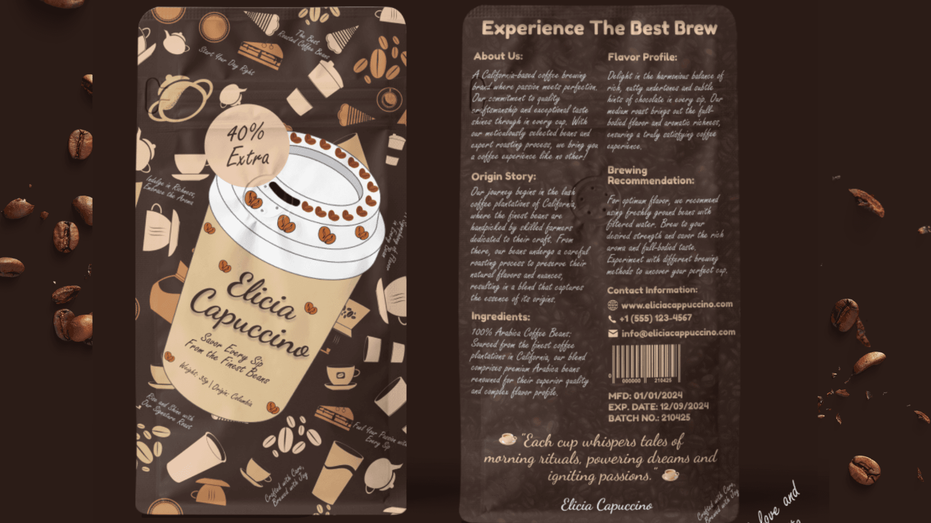 Elicia Cappuccino Bag Design